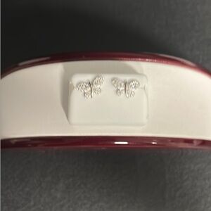 Brand new Silver moissanite Butterfly earrings